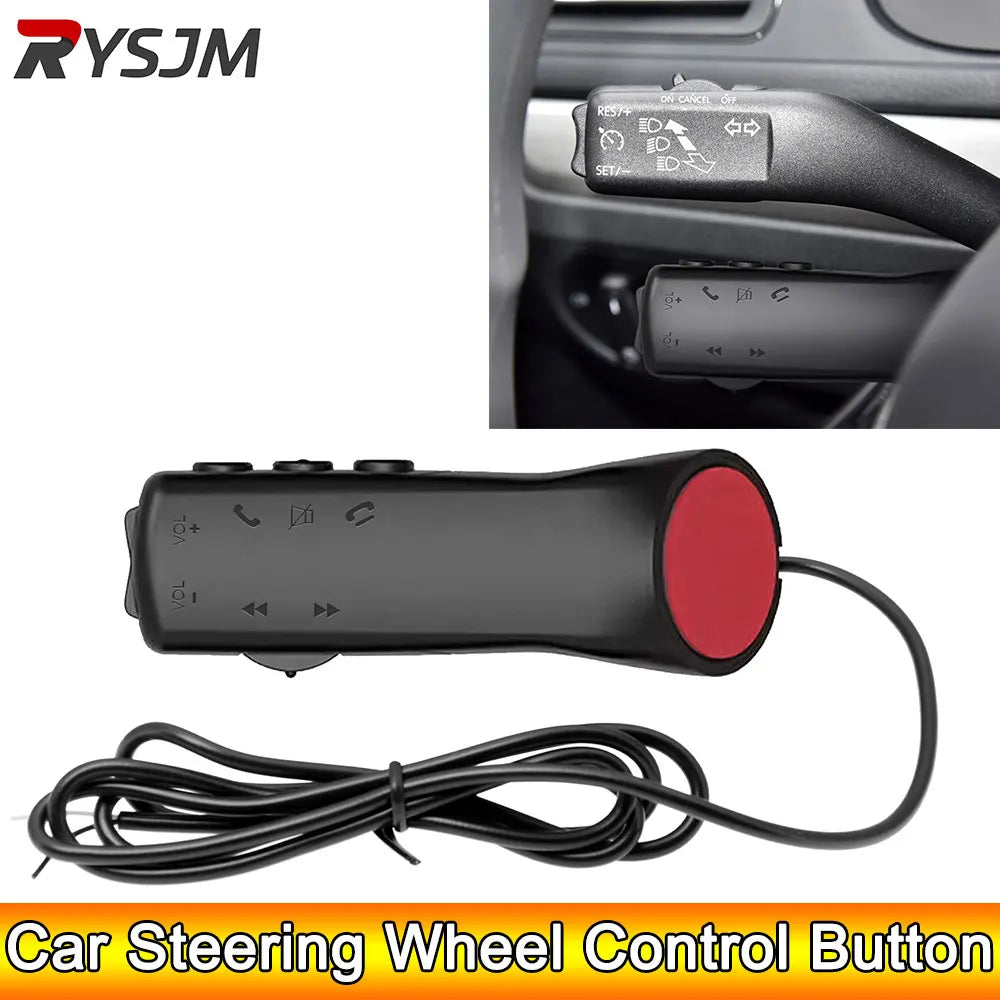 AD 7 Keys Button Car Steering Wheel Buttons Multi-functional Remote Controller for Car Audio GPS - Automotive LED Light