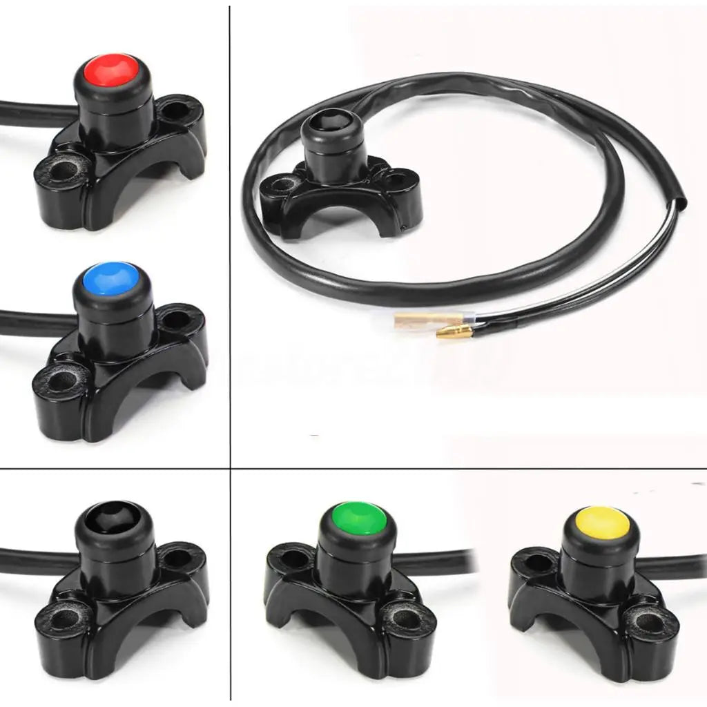 Universal Motorcycle Kill Switch Keys Engine Stop Start Button for ATVs Quad Dirt Bikes Handleba - Automotive LED Light