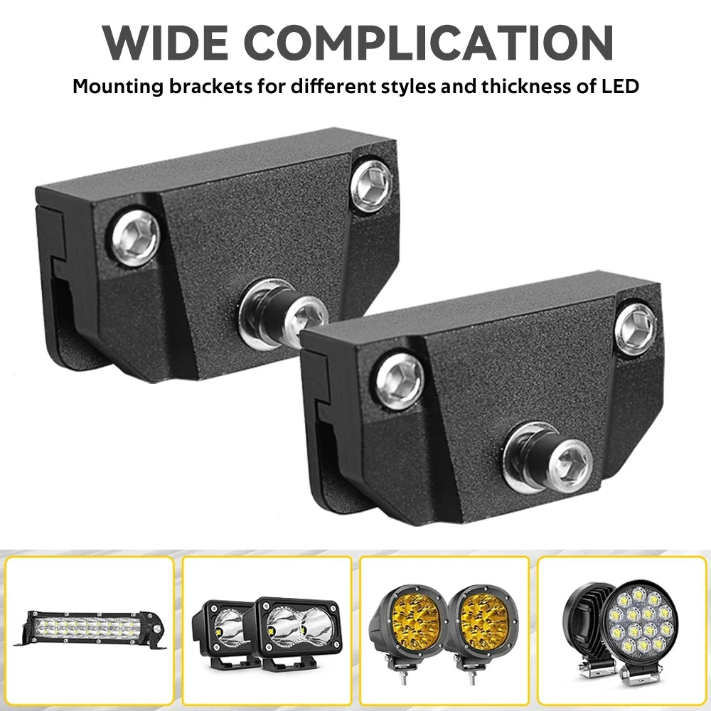 1/2Pcs LED Work Light Mount Bracket Car Headlight Holder LED Flood Lights Clamp Spotlight Stand  - Automotive LED Light