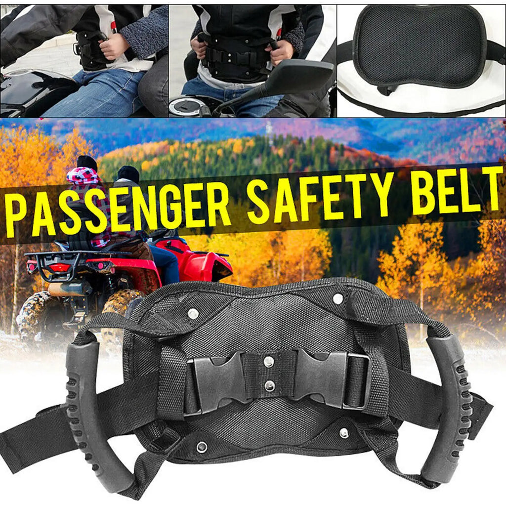 Motorcycle Rear Seat Safety Belt Oxford Cloth Armrest Grip for Children Passenger Scooter ATV Ho - Automotive LED Light