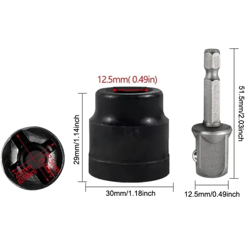Heavy Duty Scissor Car Jack Socket Adapter Rust Resistant Steel Auto Lift Converter Tool Attachm - Automotive LED Light