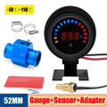52mm Auto Water Temperature Meter Universal LCD Digital Thermometer Indicator with Water Temp Se - Automotive LED Light