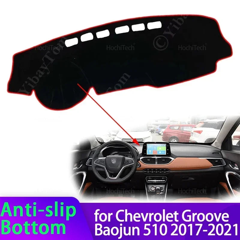 For Chevrolet Groove Baojun 510 2017 2018 2019 2020 2021 Dashboard Mat Dashmat Cover Pad Sunshad - Automotive LED Light