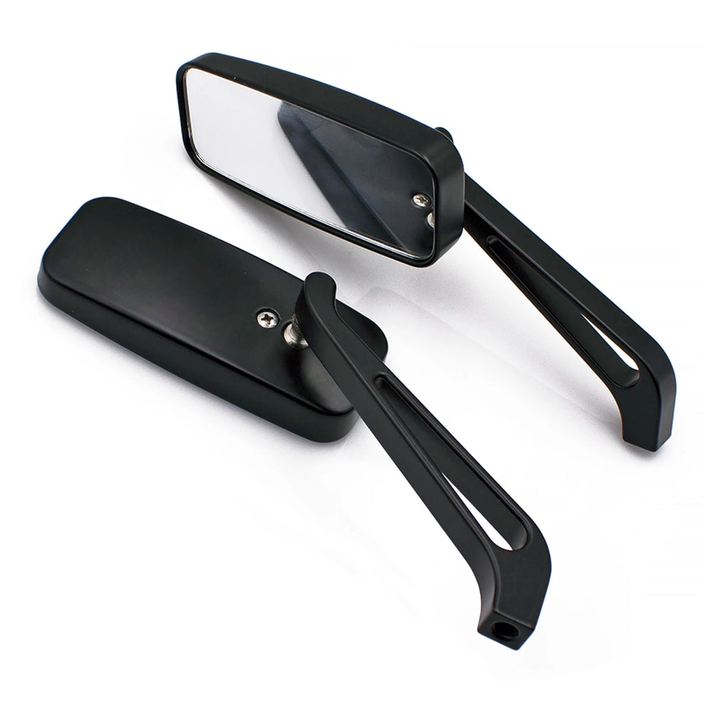 Rear View Mirror 10/8mm Motorcycle Accessories Motorbike Pair Rectangle Mirrors Motorcycle Adjus - Automotive LED Light