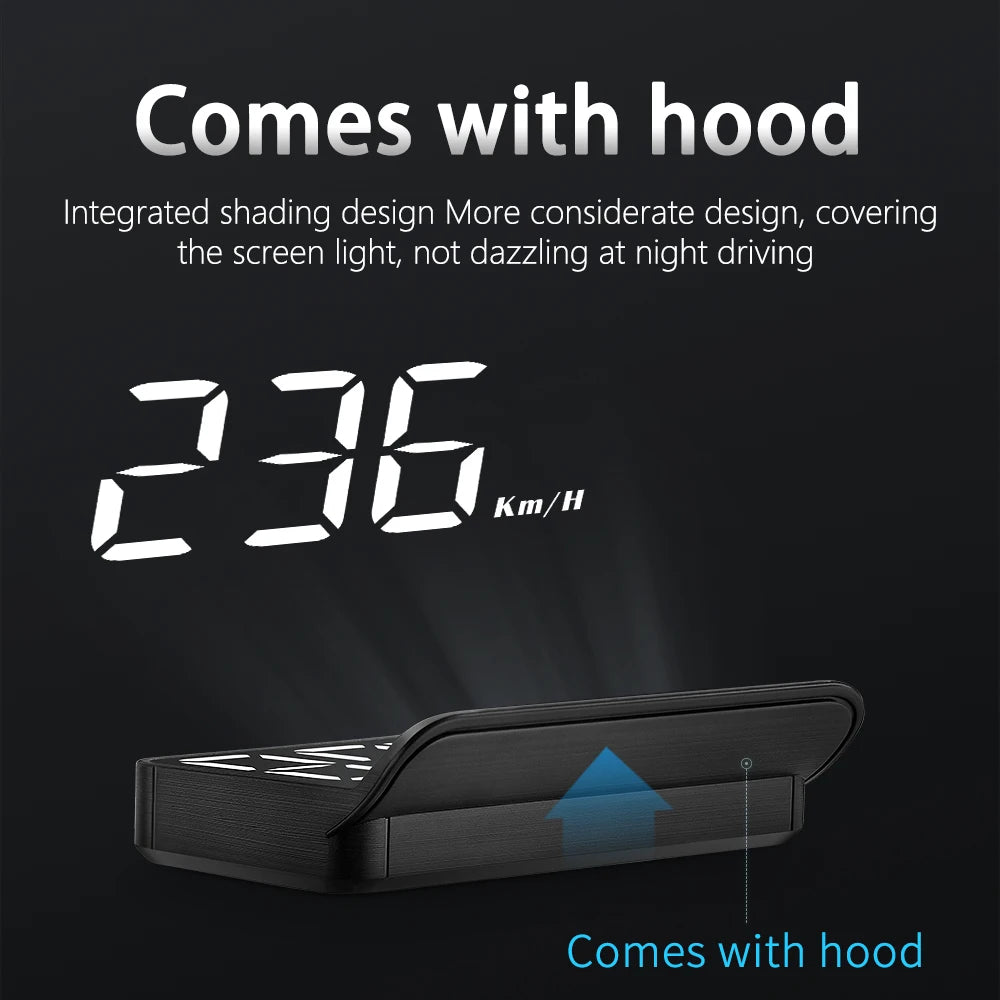 M3 HUD Obd2 Display On-board Computer Car Head-up display Windshield Big Font pr for M1 M3 - Automotive LED Light
