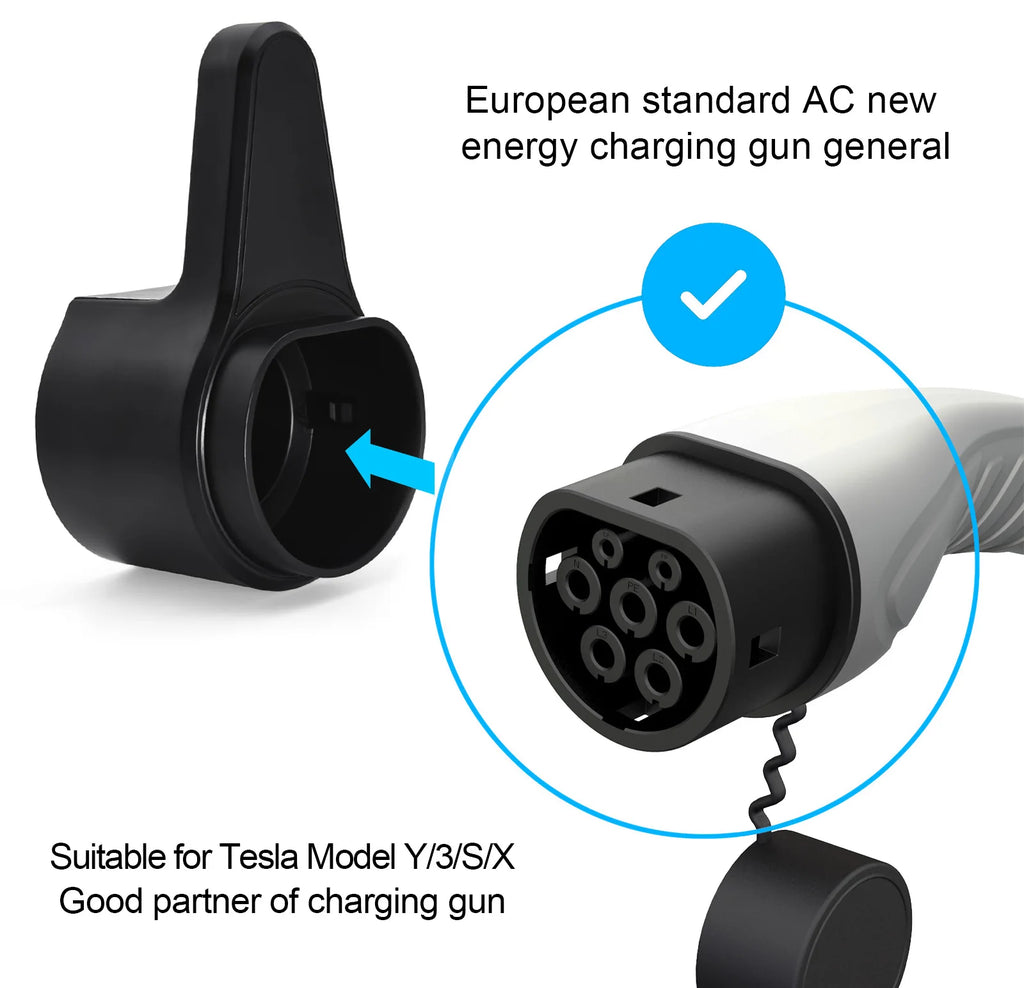 AD EV Charger Plug Holder for Electric Vehicle Charging Cable Plug Stand Extra Protection Wallbo - Automotive LED Light