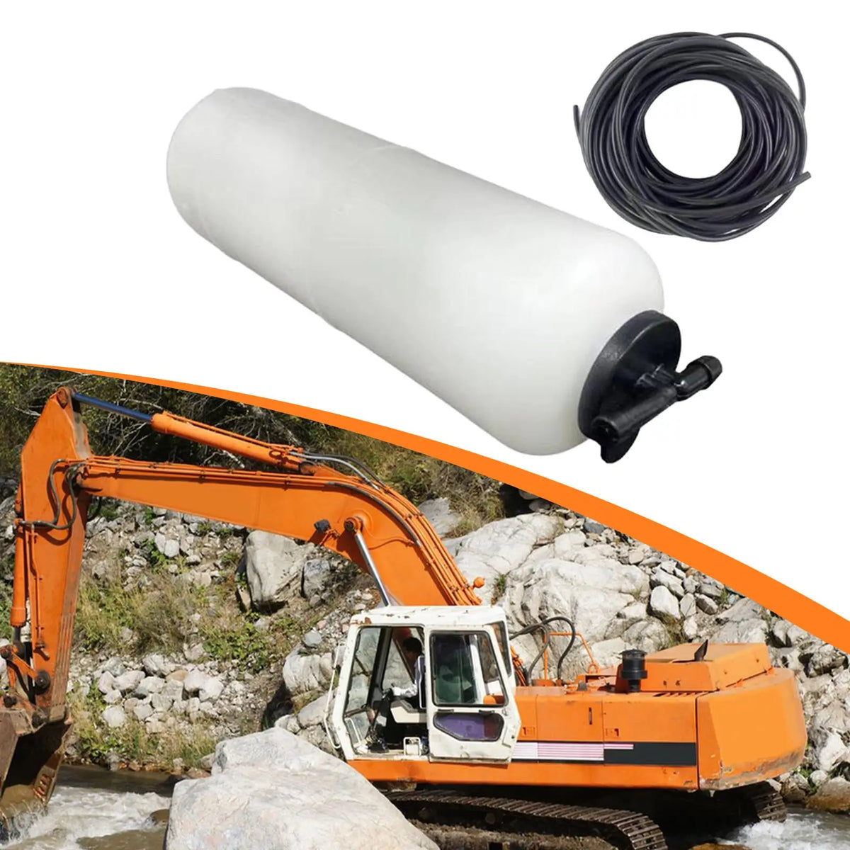 Overflow Tank PP Plastic Reserve Expansion Coolant Tank Excavator Parts Leakproof Efficient Cool - Automotive LED Light