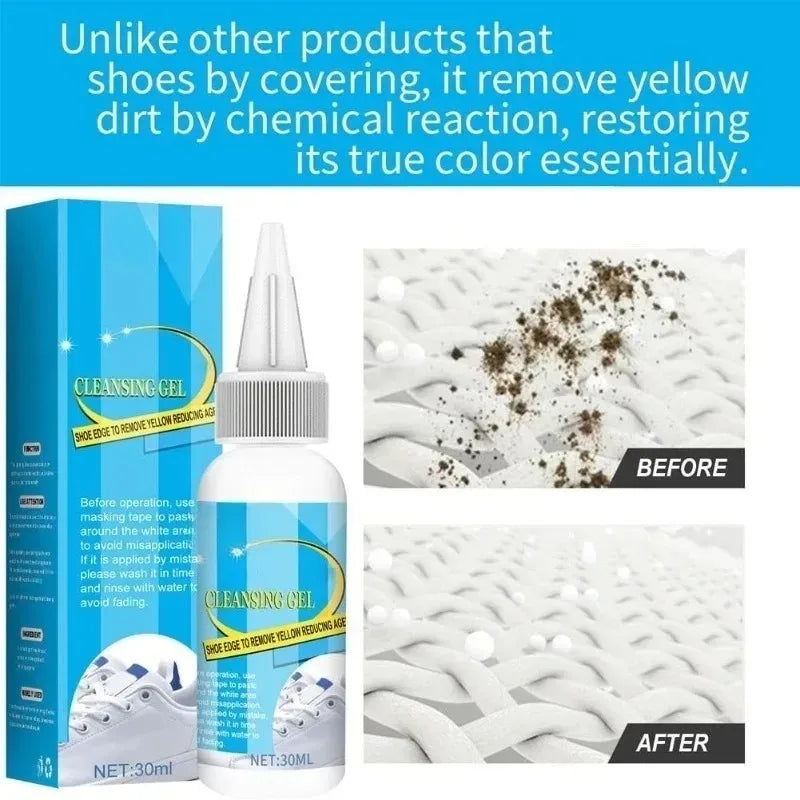 All-Purpose Cleansing Cream Stains Remover White Shoes Cleaning Cream Shoes Whitening with Wipe  - Automotive LED Light
