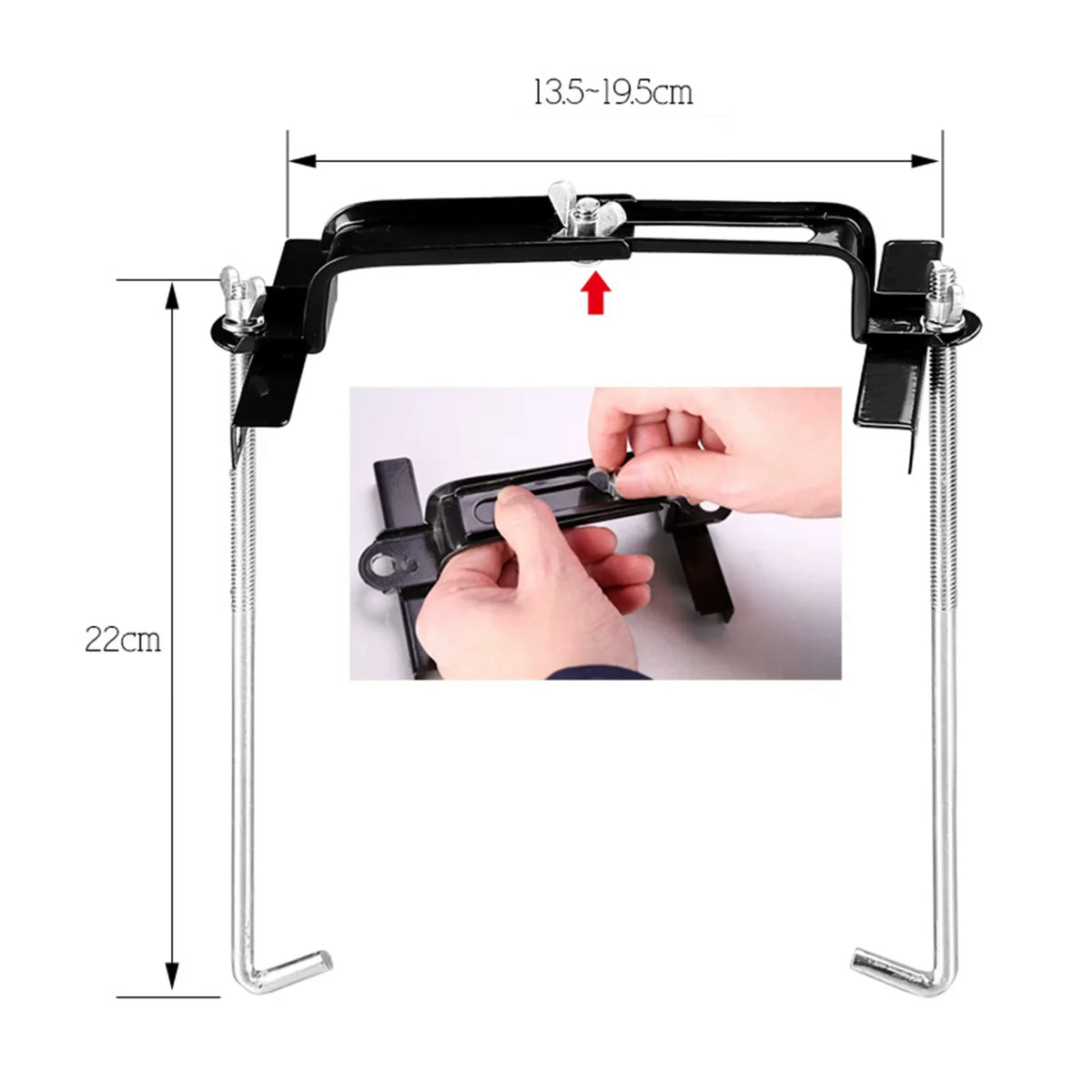 28cm 34cm Universal Battery Tray Bracket Kit 27cm Car Fixed Battery Holder Hold Down Bolts Clamp - Automotive LED Light