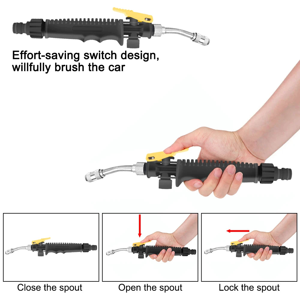 High Pressure Washer Wash Gun Car Washer Nozzles Sprayer Jet Watering Spray Sprinkler Atomizing  - Automotive LED Light