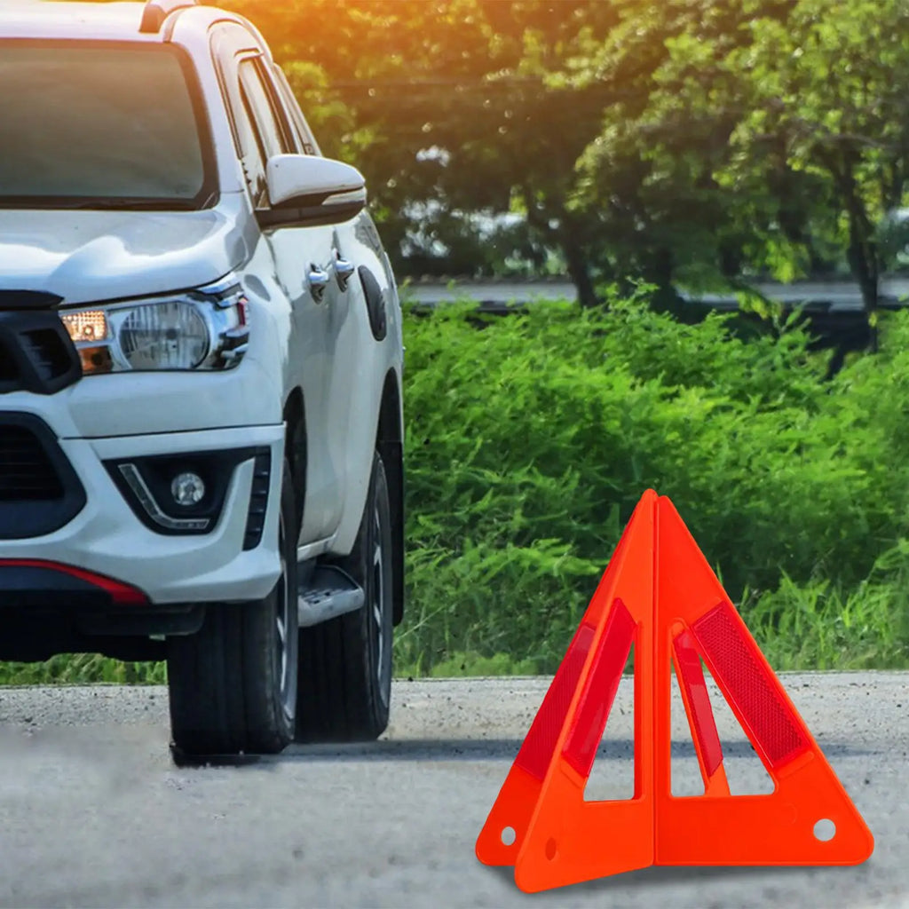 Emergency Warning Triangle Practical Early Warning Sign Emergency Triangle for Breakdown Roadsid - Automotive LED Light