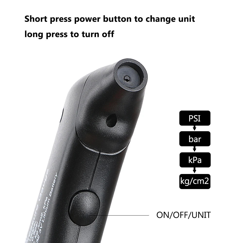 0-100Psi / 0-7Bar Tyre Pressure Meter Motorcycle Tire Test Gauge Tester TPMS Digital Manometer B - Automotive LED Light