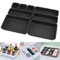 Storage Drawer Storage Box 8pc/set Make Up Organizer Box Kitchen Bathroom Storage Trays Closet C - Automotive LED Light