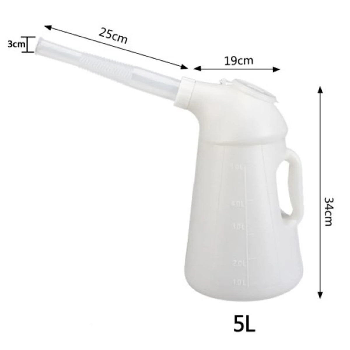 Oil Jug with Spout Oil Dispensing Bottles Measuring Container Jug Tools Leakageproof Engine Oil  - Automotive LED Light
