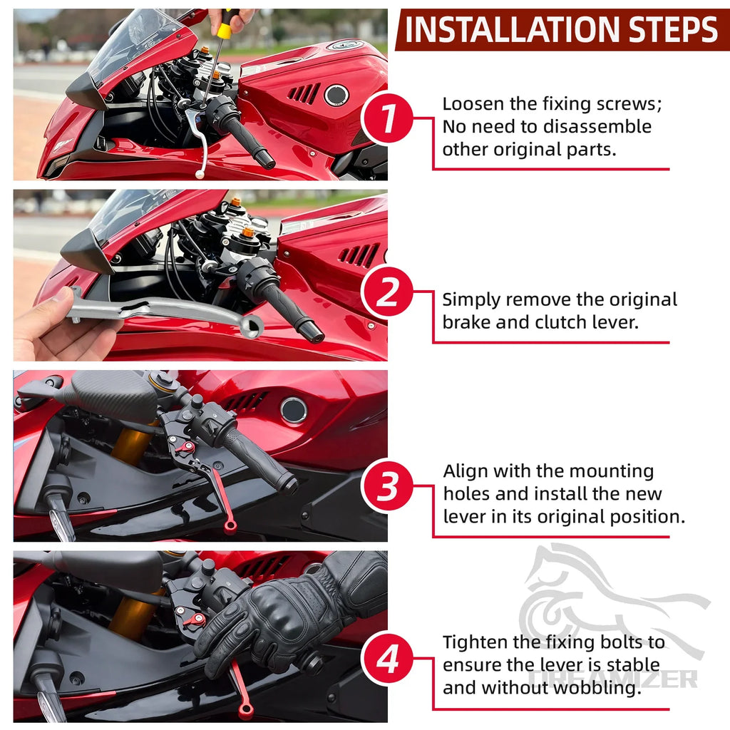 Motorcycle CNC Adjustable Folding Extendable Brake Clutch Levers Handle For Yamaha MT-07 FZ-07 2 - Automotive LED Light