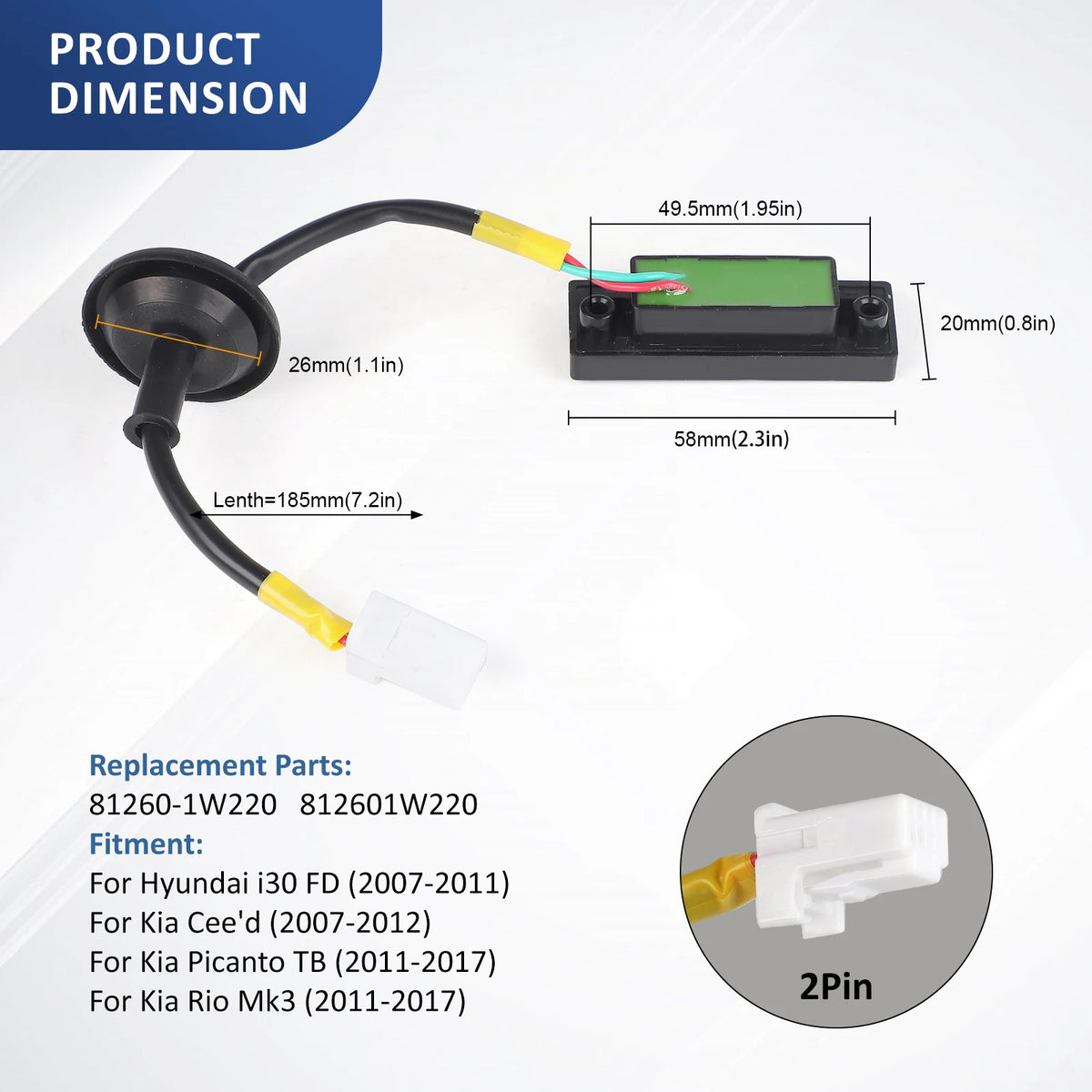 81260-1W220 Rear Hatch Liftgate Tailgate Latch Trunk Lock Lid Switch Button For Kia Rio Kia Prid - Automotive LED Light