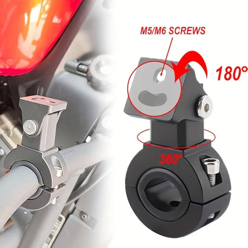 Motorcycle LED Headlight Spotlight Mount Bracket Adjustable Fog Light Auxiliary Lamp Bumper Clam - LED Motorcycle Light