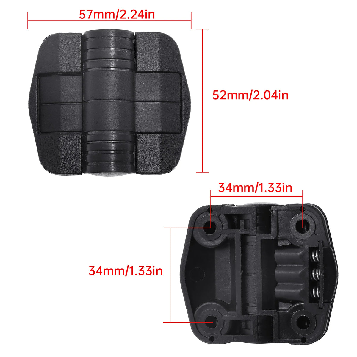 AD 1pc Nylon Small Hinge Black Mini Plastic Door Bearing Distribution Box Cabinet Door Industria - Automotive LED Light