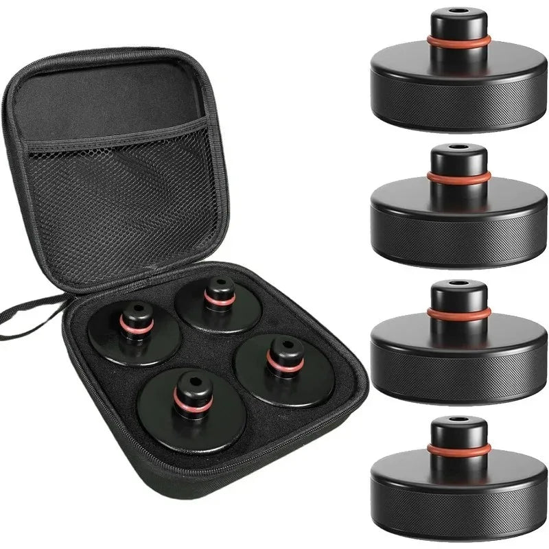 4pcs Heavy Duty Rubber Lifting Jack Pad for Tesla Model 3/S/X/Y/Y Juniper Lift Pucks Accessories - Automotive LED Light