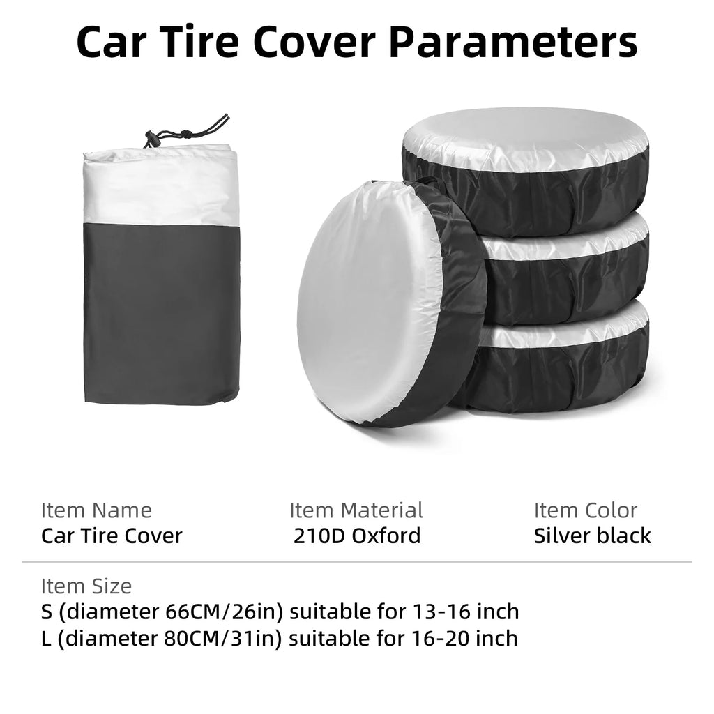 13-19inch 19-23inch Car SUV Spare Tire Cover Case White Tire Wheel Bag Tyre Spare Storage Tote O - Automotive LED Light