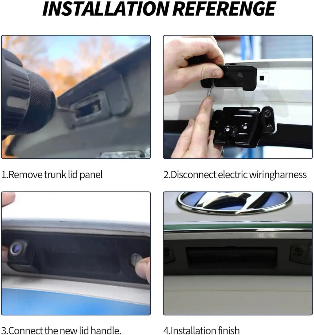 Rear Outside Trunk Lid Lock Handle Fit for Hyundai Sonata 2015 2016 2017 with Re for Hyundai C1010 - Automotive LED Ligh