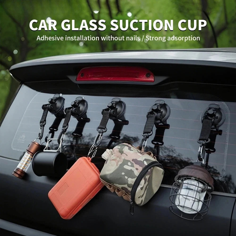 2/4pcs Car Tent Suction Cup Buckle Side Awning Anchors Outdoor Camping RV Van Accessory Secure H - Automotive LED Light