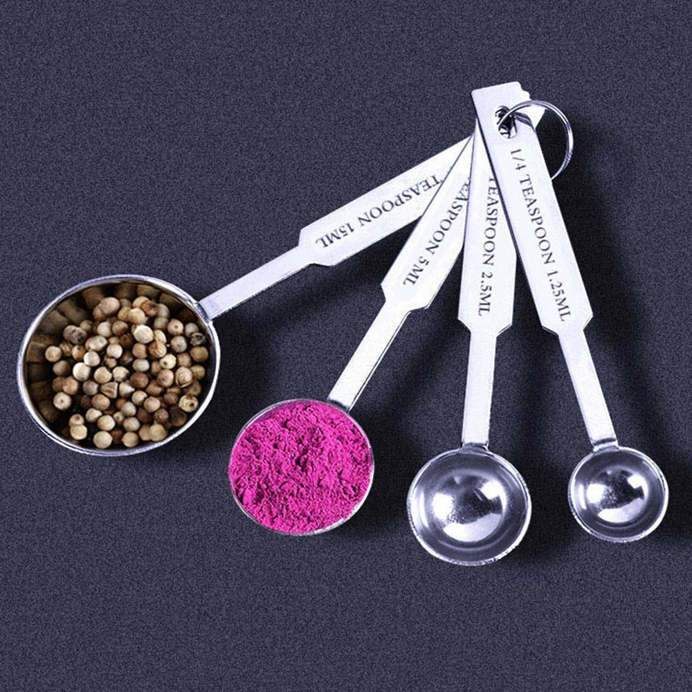 Stackable Measuring Cups and Spoons Set Baking Tools Stainless Steel Coffee Measuring Spoon Kitc - Automotive LED Light