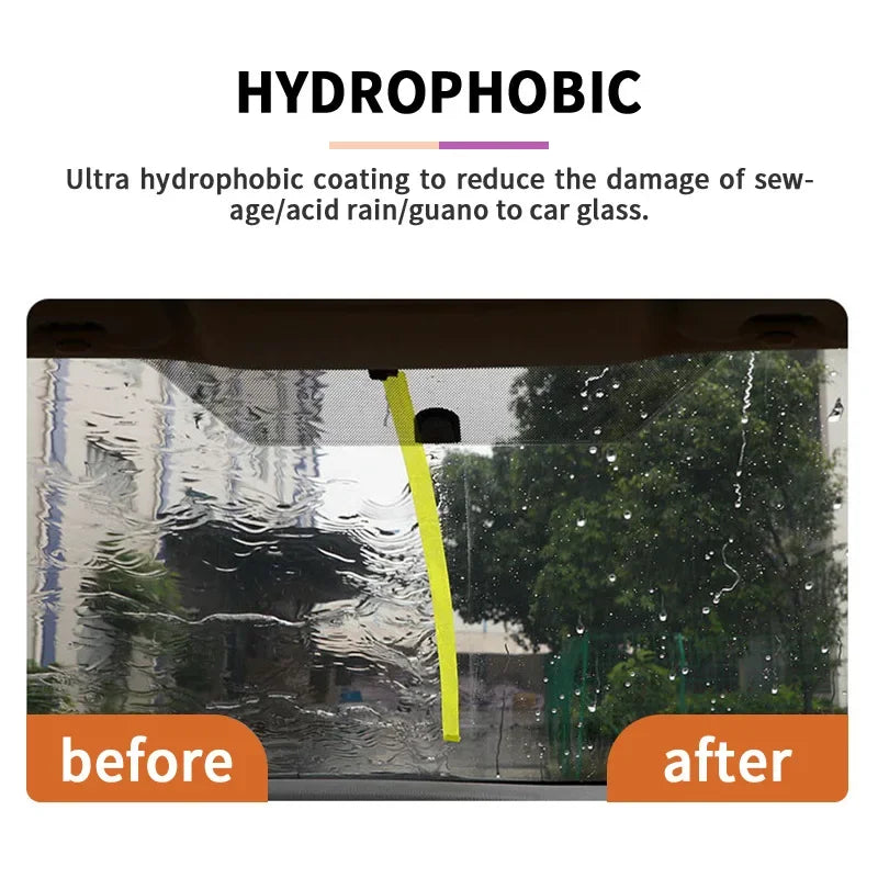 50ML/100ML Car Glass Water Repellent Spray Auto Ceramic Coating Windshield Nano Hydrophobic Liqu - Automotive LED Light