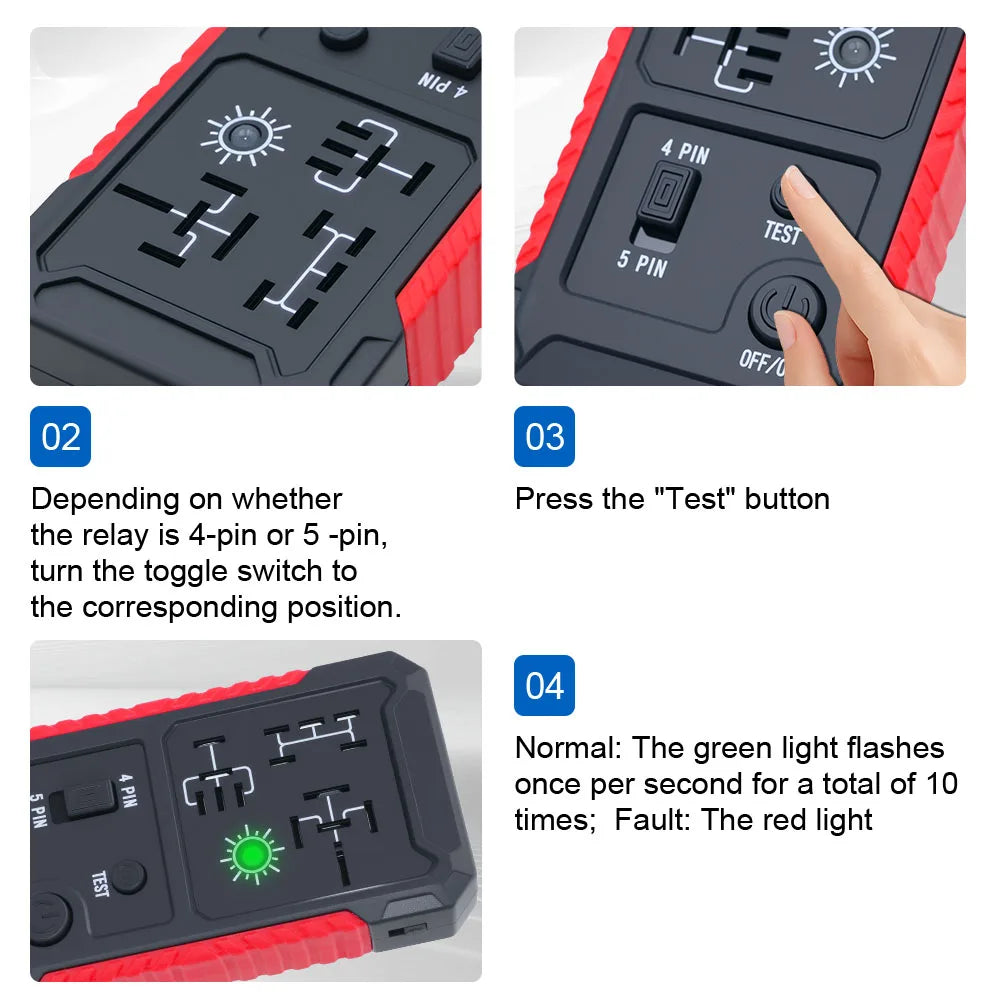 12V Car Relay Tester Automotive Electronics Test Tools Cordless Car Battery Checker Circuit Test - Automotive LED Light