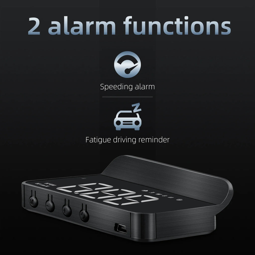 M1 HUD GPS Car Head Up Display on-board Computer Windshield Projector Digital Speedometer KMH MP - Automotive LED Light