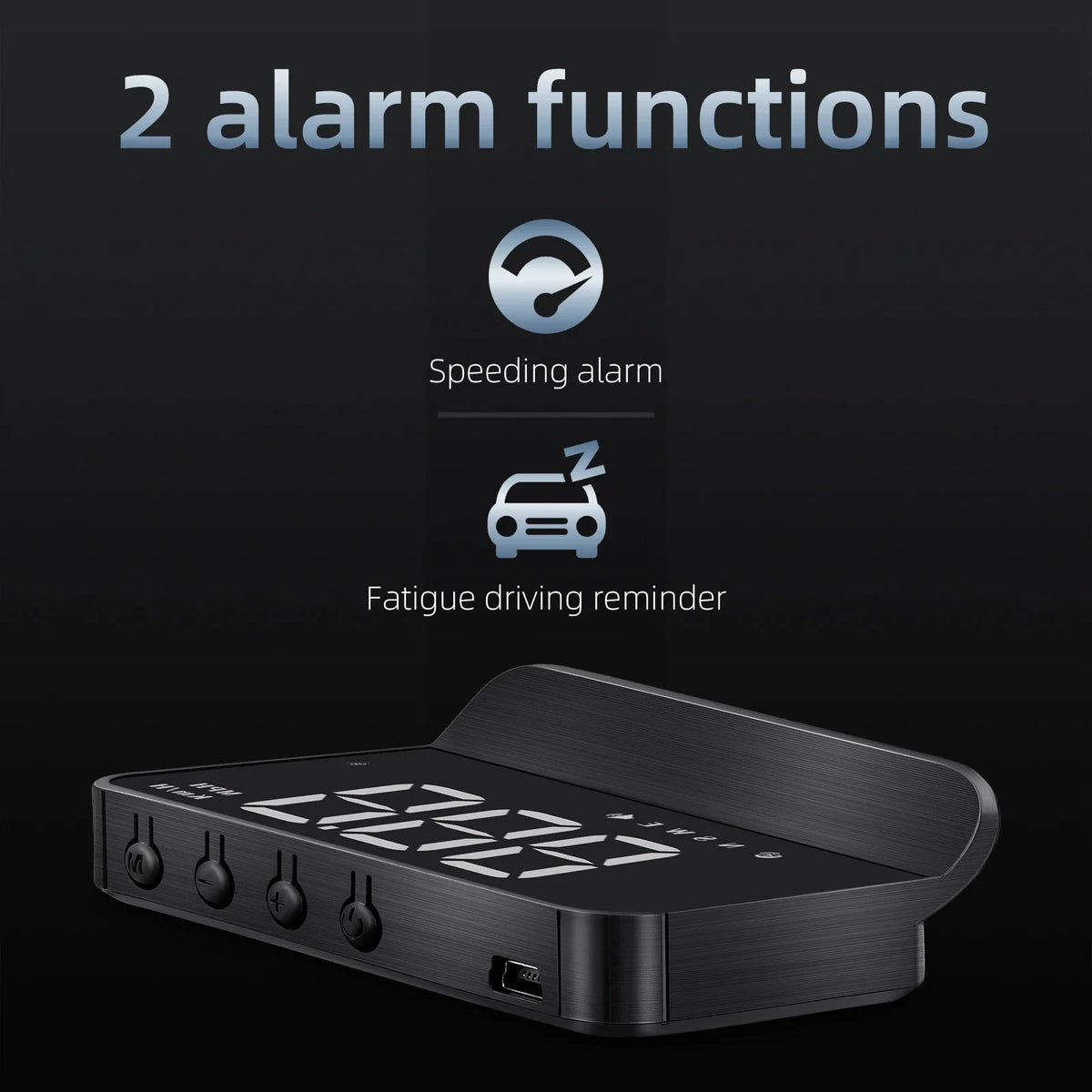 M1 HUD GPS Car Head Up Display on-board Computer Windshield Projector Digital Speedometer KMH MP - Automotive LED Light