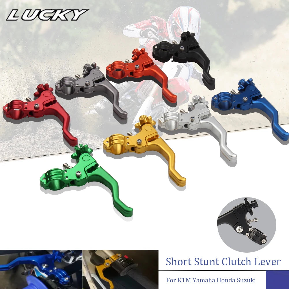 Motorcycle Short Stunt Clutch Lever 7/8" 22mm For KTM Honda Yamaha Suzuki Kawasaki Motocross Acc - Automotive LED Light