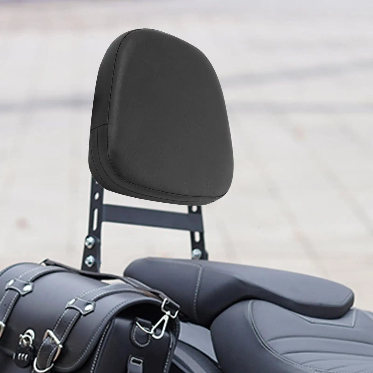 Motorcycle Rear Sissy Bar Backrest Cushion Rear Pillion Pad Removable Foam Replaces Motorcycle S - Automotive LED Light