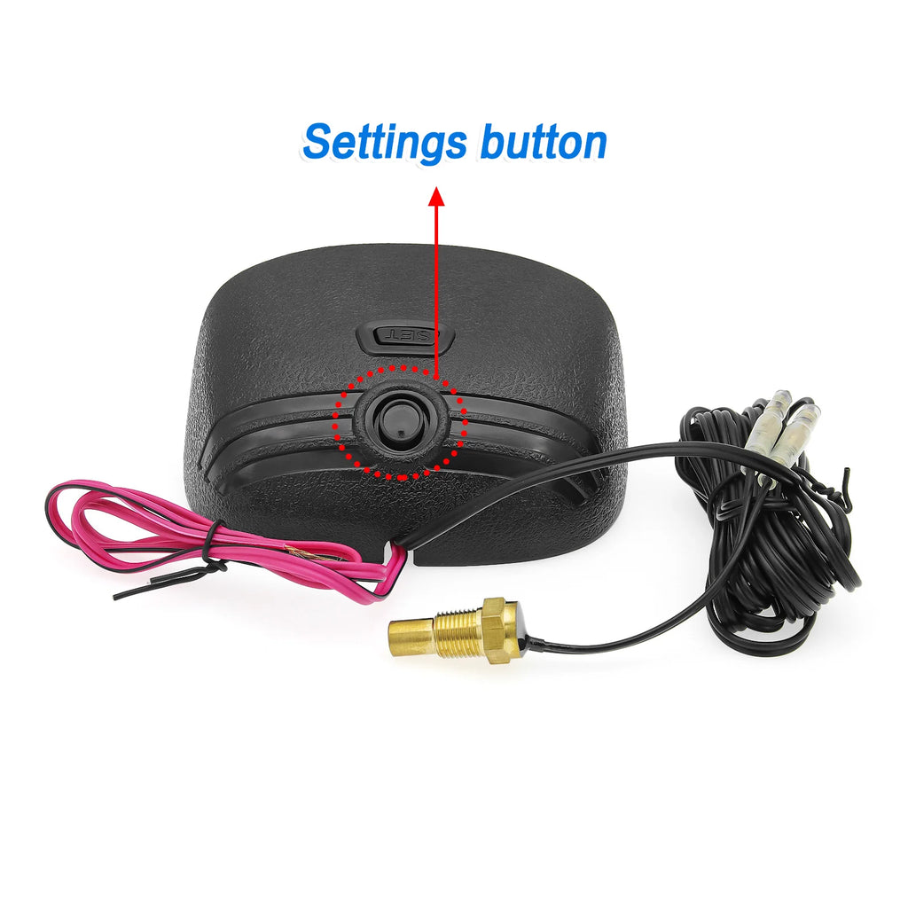 2 in 1 Digital LCD Car Gauges Water Temperature Gauge with 10mm sensor+Voltmeter Voltage Gauges  - Automotive LED Light