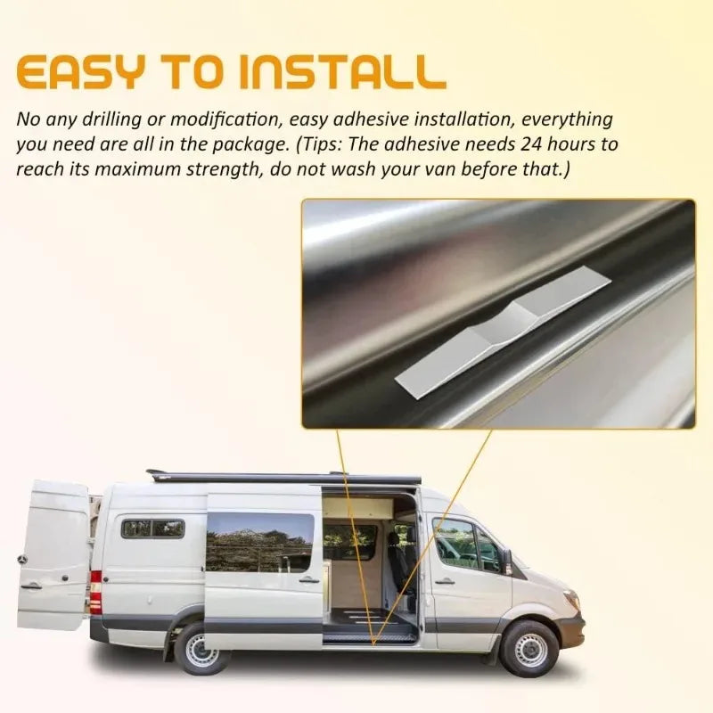 Heavy Duty Anti Rust Sliding Door Stop for Sprinter Fiat Ducato Ford Transit VW Crafter Camper V - Automotive LED Light