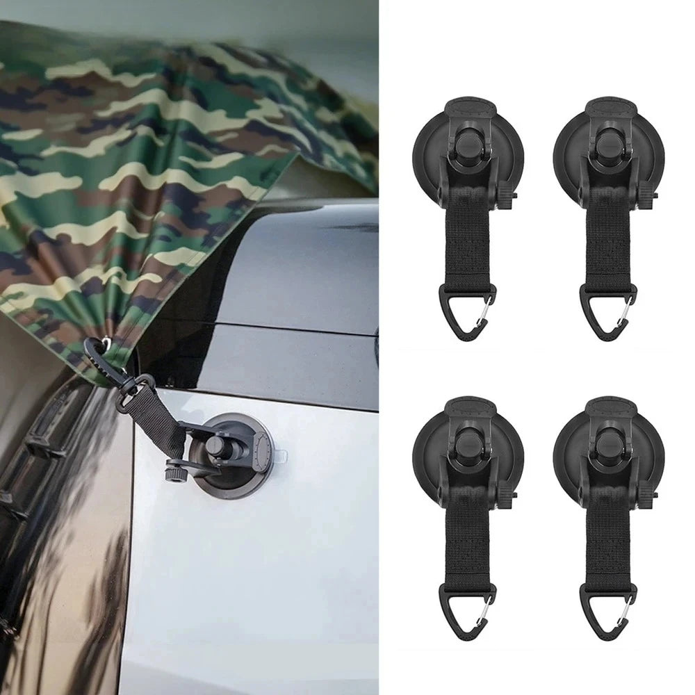 2/4pcs Car Tent Suction Cup Buckle Side Awning Anchors Outdoor Camping RV Van Accessory Secure H - Automotive LED Light