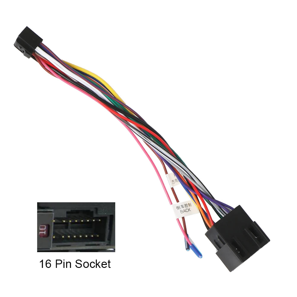 ISO Standard Connector Adapter Car Wire Cable Adapter Car Stereo Radio For ALPINE 16 Pin Plug Ca - Automotive LED Light
