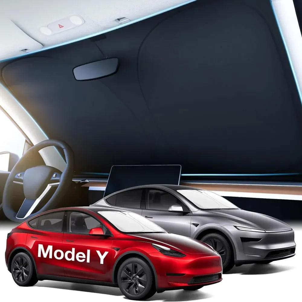 2026 For Tesla Model Y Juniper Model 3 Highland Windshield Sunshade Sun Blockage for Tesla Model 3 Model Y - Automotive
