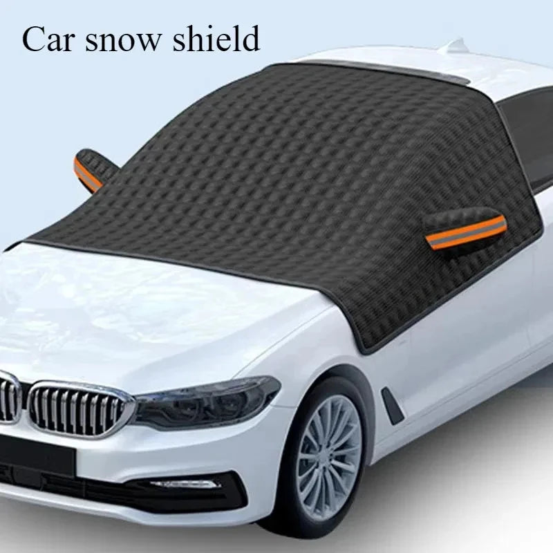 Car Windshield Cover for Ice and Snow, Windproof, Window Guard, Magnetic and Reflective Strips,  - Automotive LED Light