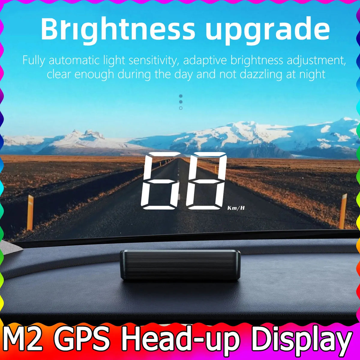 Car Speedometer HUD GPS Head Up Display Digital Speed Meter Windshield Projector For Vehicles Tr - Automotive LED Light