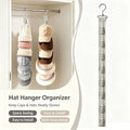 Multi Clip Hanging Hat Organizer Rope Hat Rack Cap Display Storage Holder For Wardrobe Closet Do - Automotive LED Light