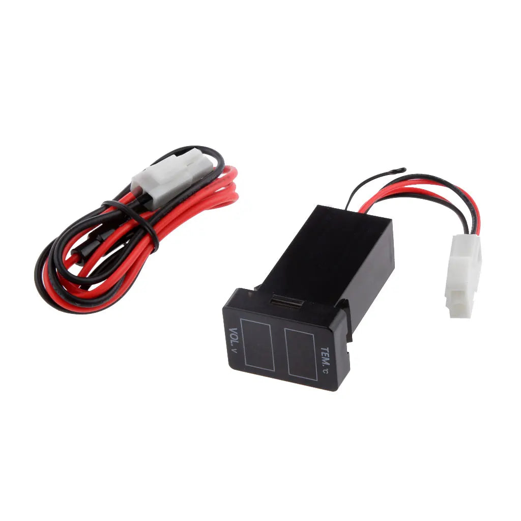 Dual LED Digital Battery Voltage Voltmeter Thermometer for Prado 150 200 - Automotive LED Light