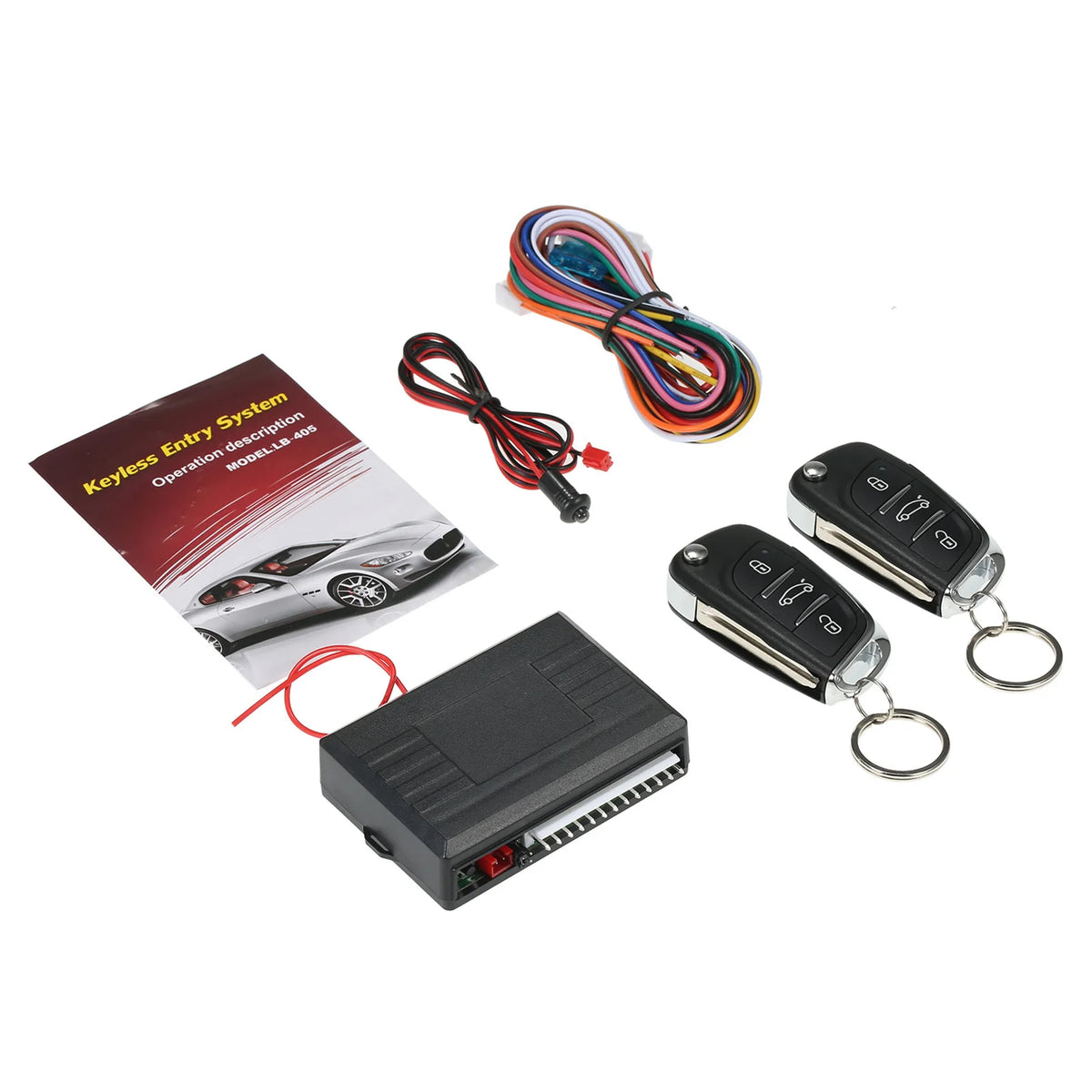Car Door Lock Keyless Entry System Remote Central Control Box Kit With Trunk Release Button Univ - Automotive LED Light