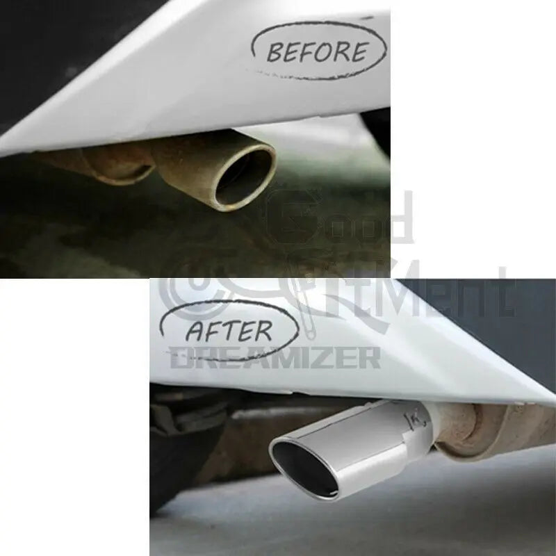 1Pcs Universal Stainless Steel Car Exhaust Tail Muffler Tip Pipe for Car-styling Decoration DIY  - Automotive LED Light
