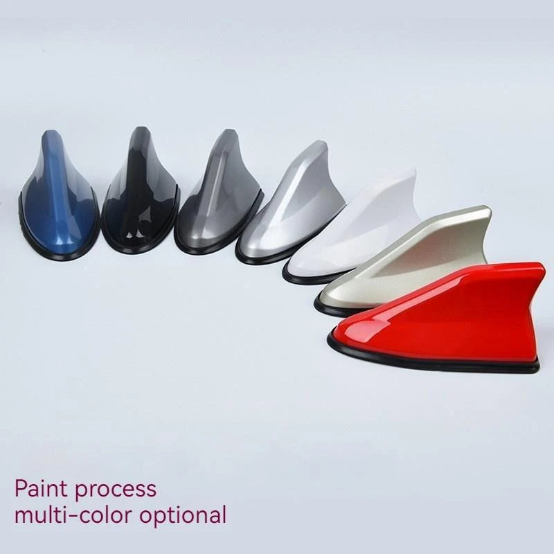 17cm Car Roof Shark Fin Antenna Cover Sticker Carbon Fiber Universal Auto Radio AM FM Antenna Si - Automotive LED Light