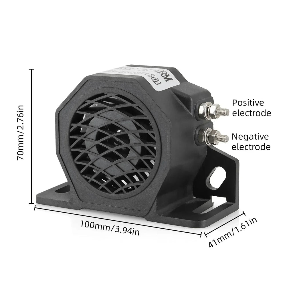 105dB Backup Siren 12V-48V Reversing Alarm Car Reversing Buzzer Sound Alarm Truck Engineering Fo - Automotive LED Light
