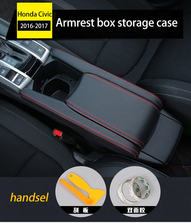 For Honda Civic 10th Gen 2016 2017 2018 2019 2020 2021 Civic X FC Car Center Console Armrest Box - Automotive LED Light
