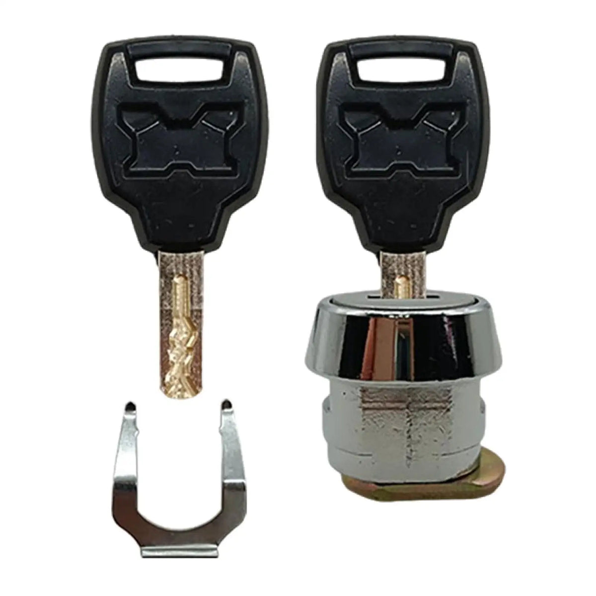 Universal Motorcycle Trunk Lock Aluminum Tail Box Cylinder Key Set Scooter Luggage Replacement P - Automotive LED Light