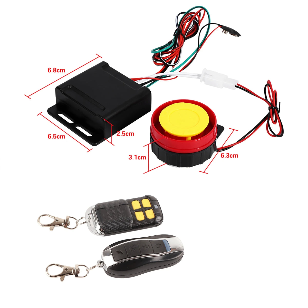 Motorcycle Anti-Theft Alarm System Wireless Remote Engine Starter Stop with Remote Controller Ke - Automotive LED Light