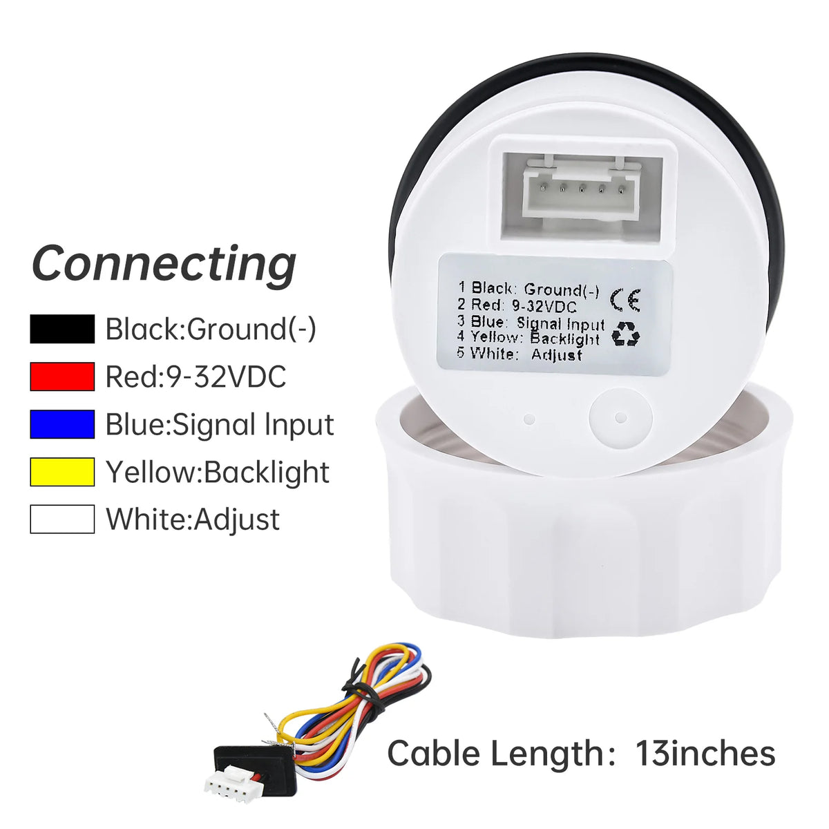 2" 52mm Water Temperature Gauge 0~120℃ with 7 Color Backlight Water Temp Sensor  for M16 M14 - Automotive LED Light
